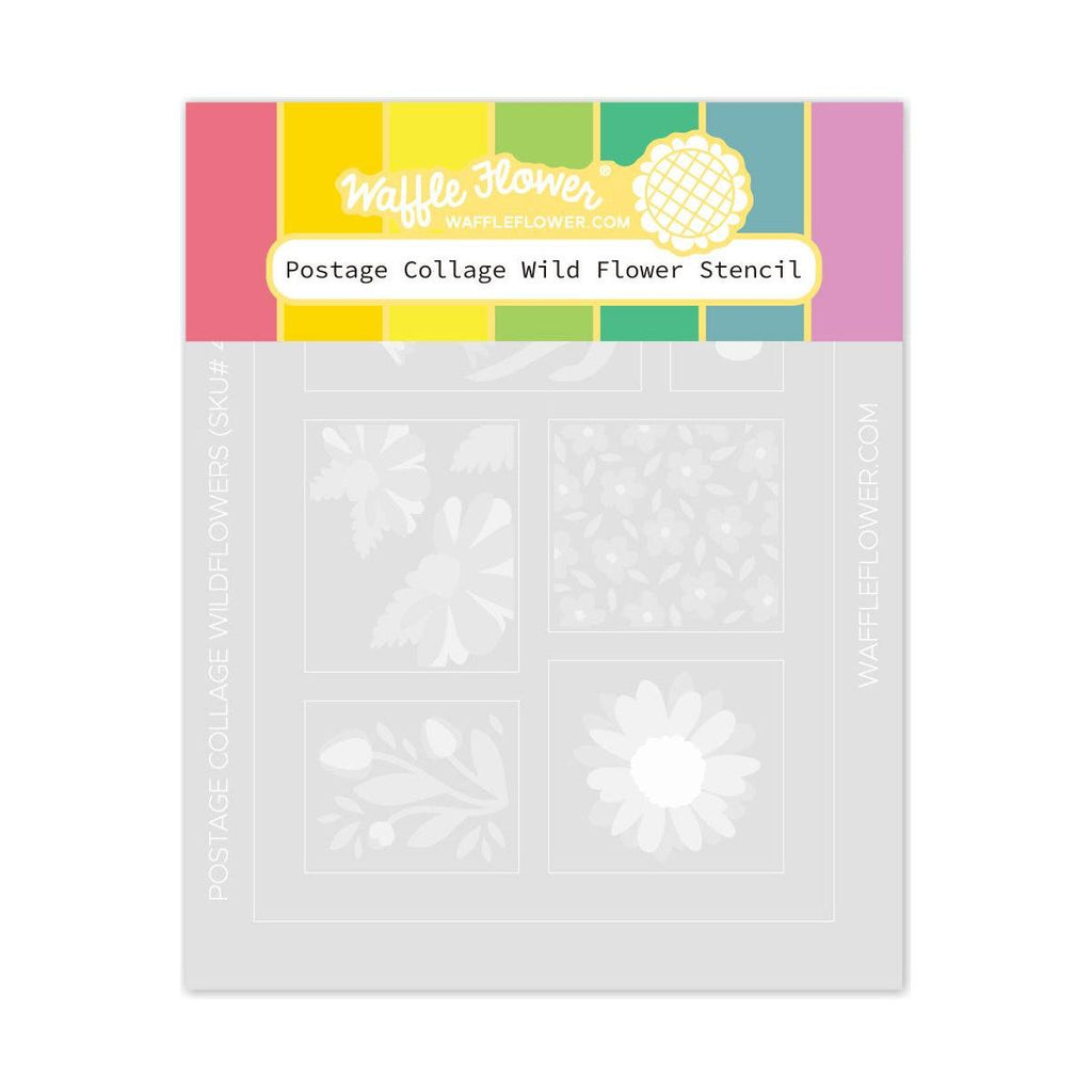 Waffle Flower Postage Collage Wild Flower Stencils 421693