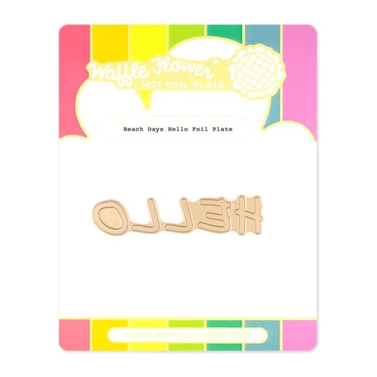 Waffle Flower Beach Days Hello Foil Plate 421714