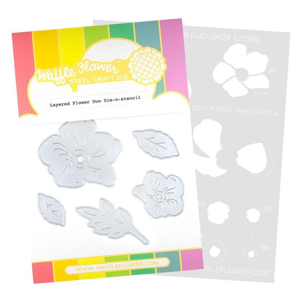 Waffle Flower Layered Flower Duo Die-n-stencil 421756