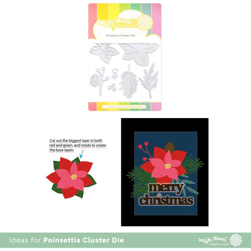 Waffle Flower Poinsettia Cluster Dies 421772 ideas