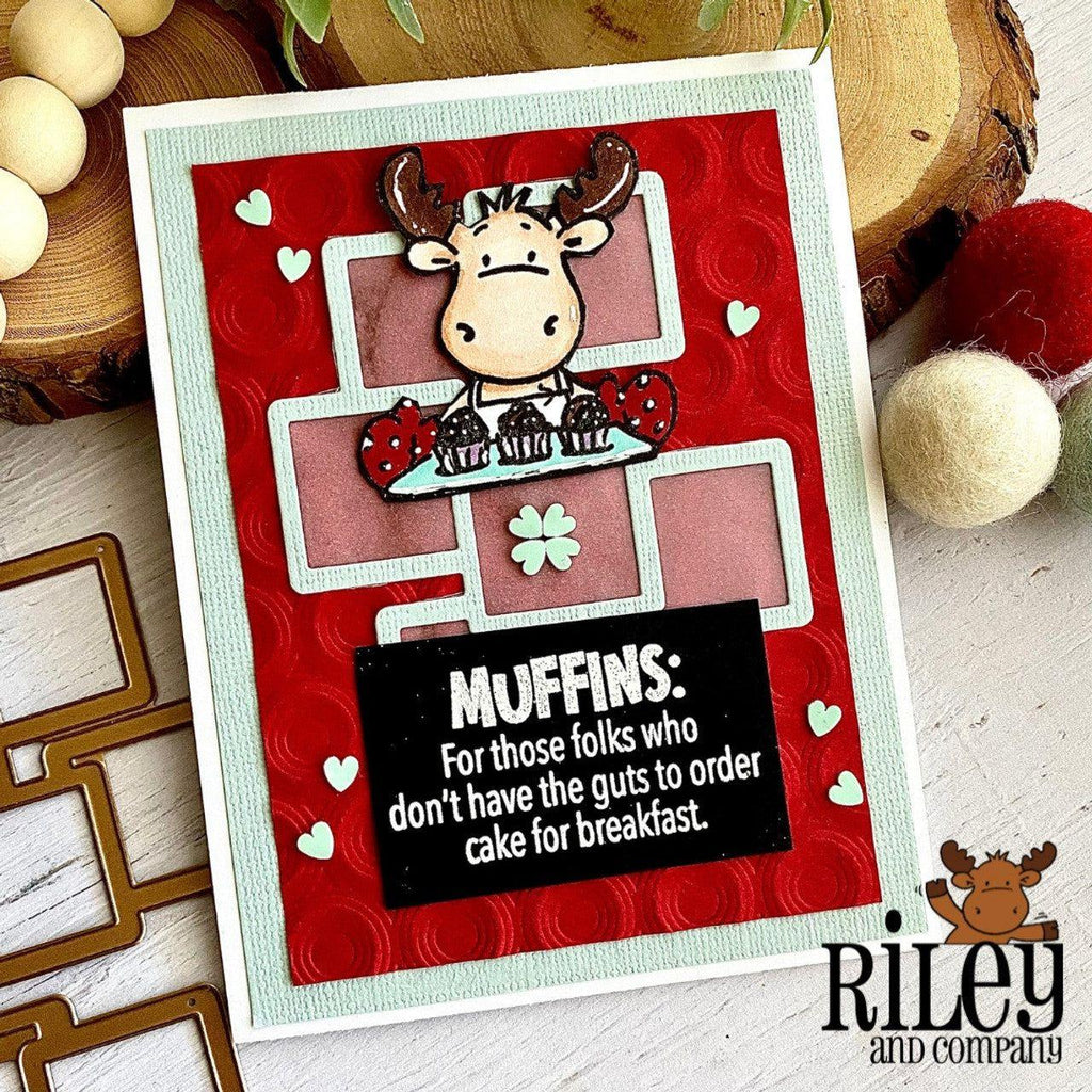 Riley and Company Funny Bones Cake For Breakfast Clear Stamp rwd-1233 muffins