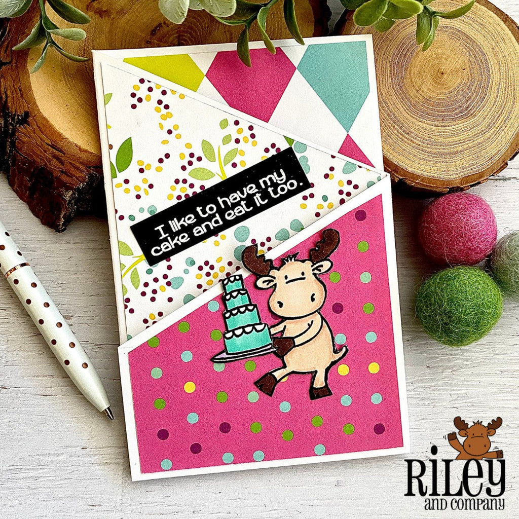 Riley and Company Funny Bones Have Your Cake And Eat It Too Clear Stamp rwd-1229 tiered cake