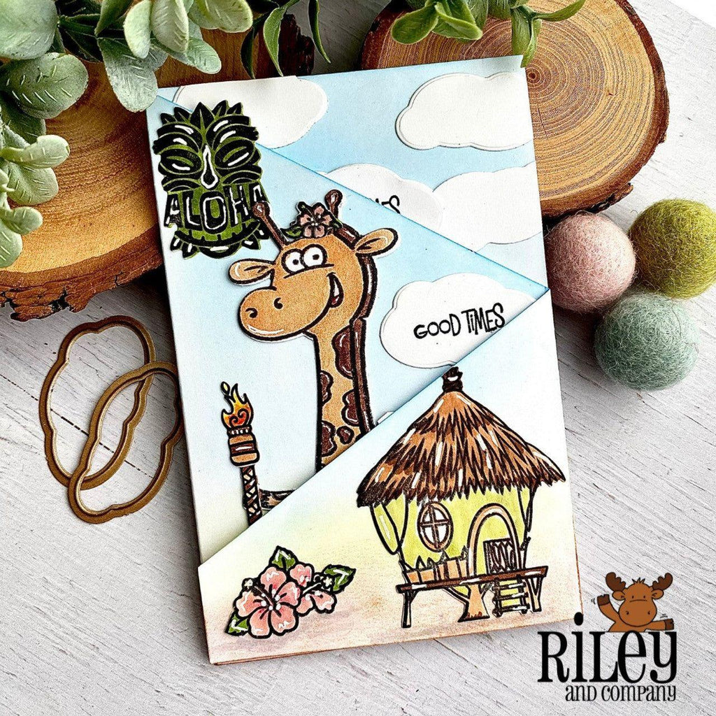 Riley And Company Cut Ups Fluffy Clouds Dies rd596 giraffe