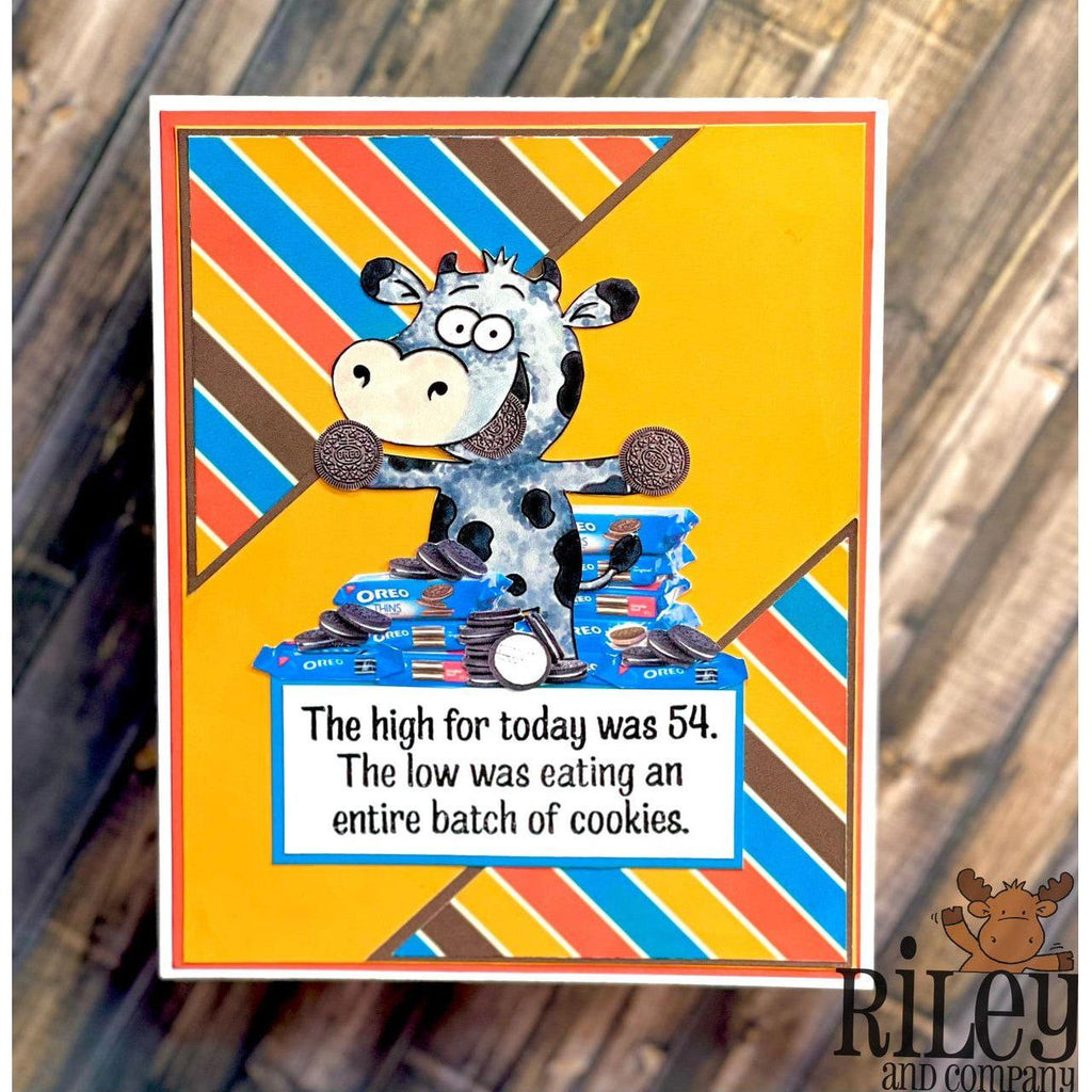 Riley and Company Funny Bones High was 54 Clear Stamp rwd-1231 stripes