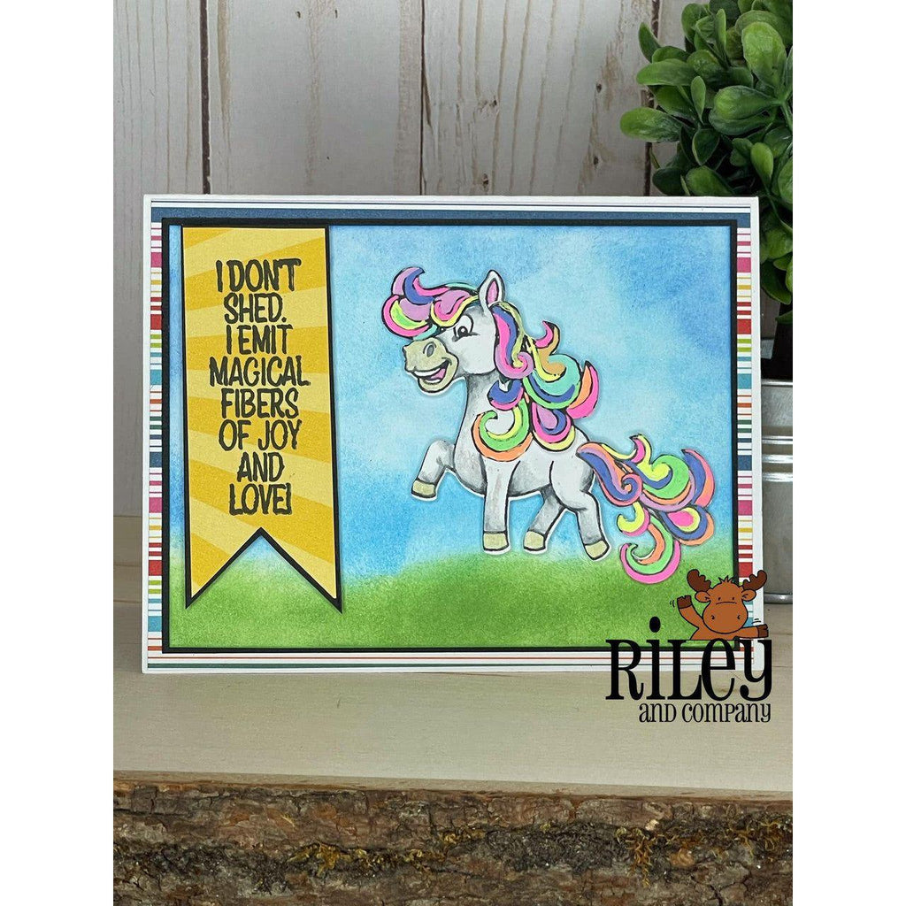 Riley and Company Funny Bones Magical Fibers of Joy Clear Stamp rwd-1241 pretty pony