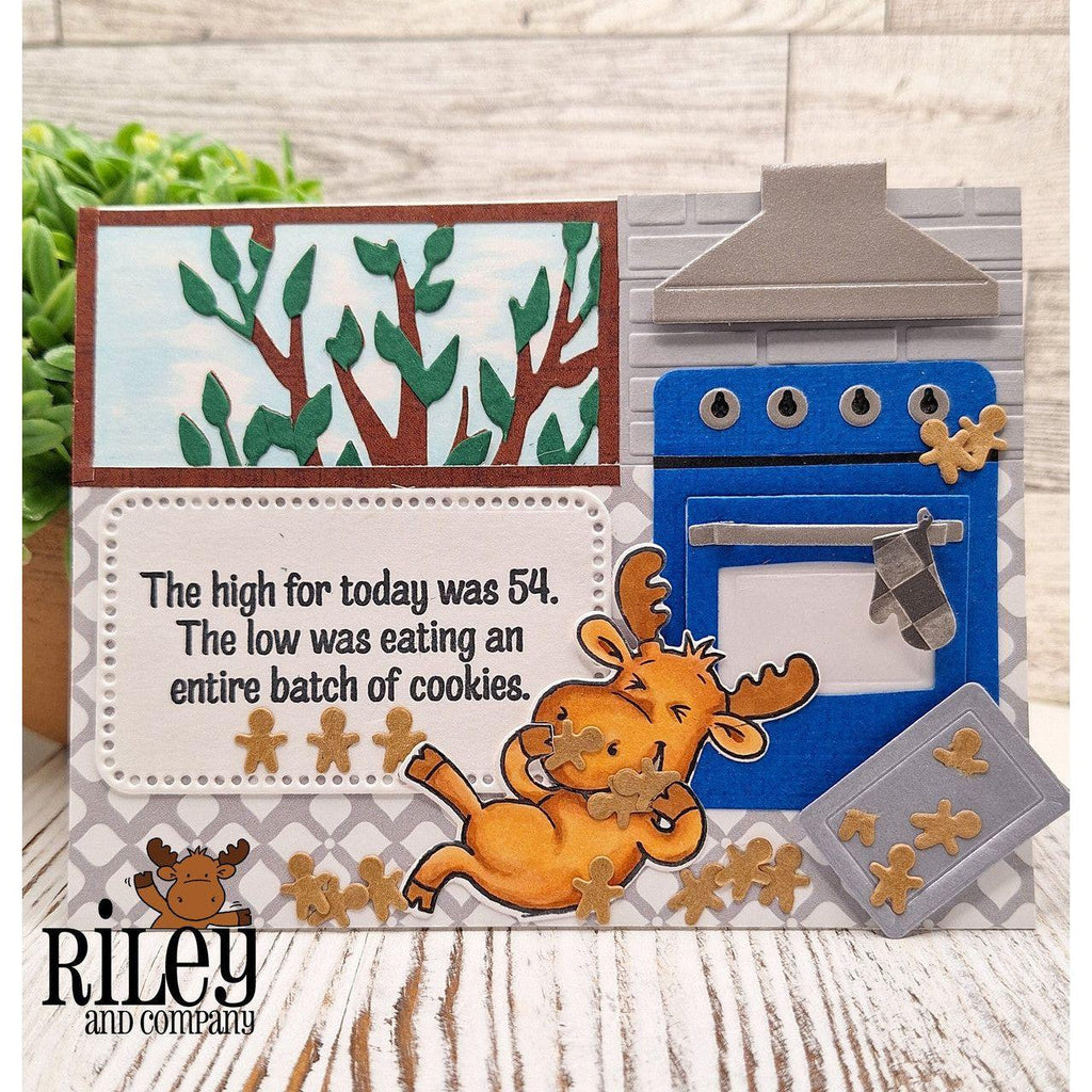 Riley and Company Funny Bones High was 54 Clear Stamp rwd-1231 gingerbread