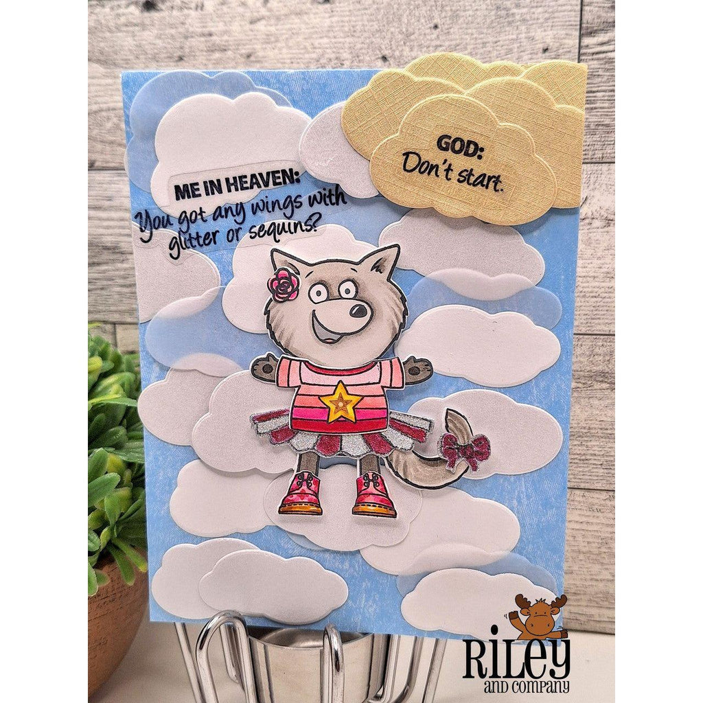 Riley and Company Funny Bones Don't Start Clear Stamp rwd-1228 clouds