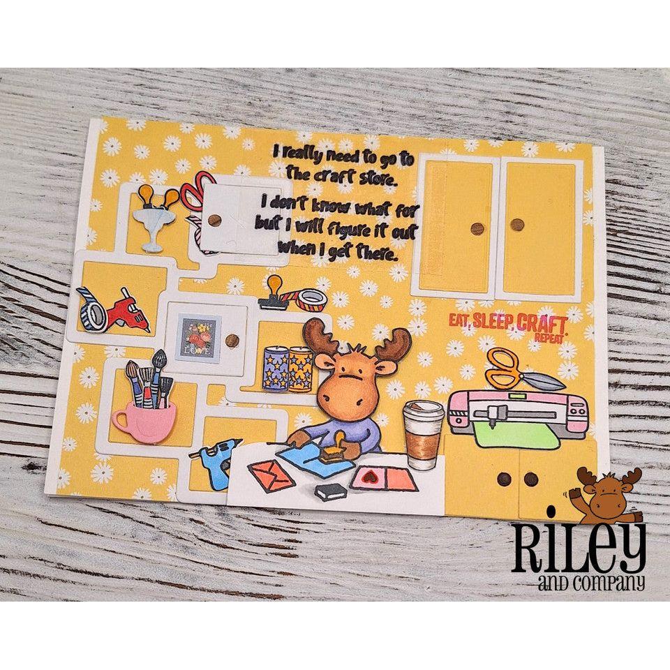 Riley and Company Funny Bones I Need To Go To The Craft Store Clear Stamp rwd-1227 fun crafts