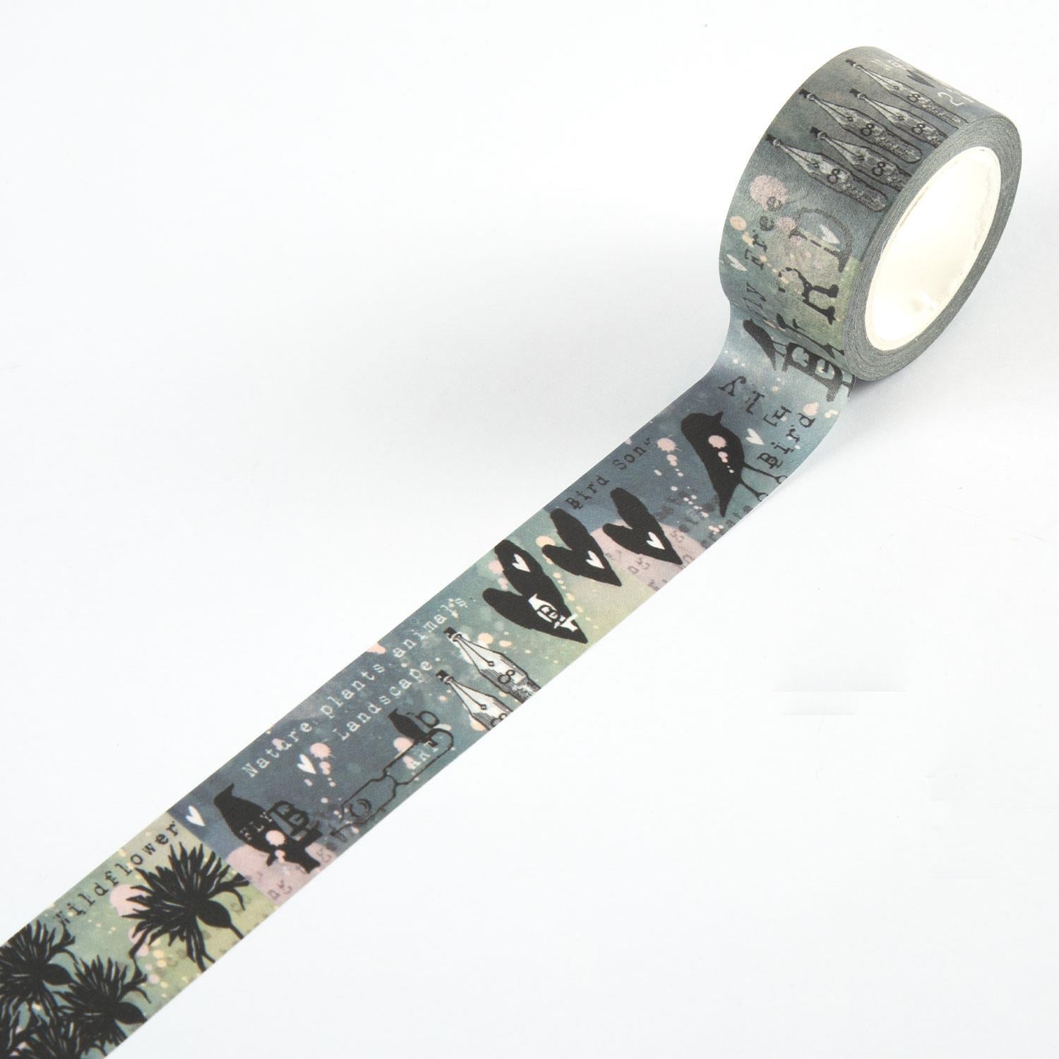 Ruler Measuring Tape Washi in Black and White - Paper Tape Great