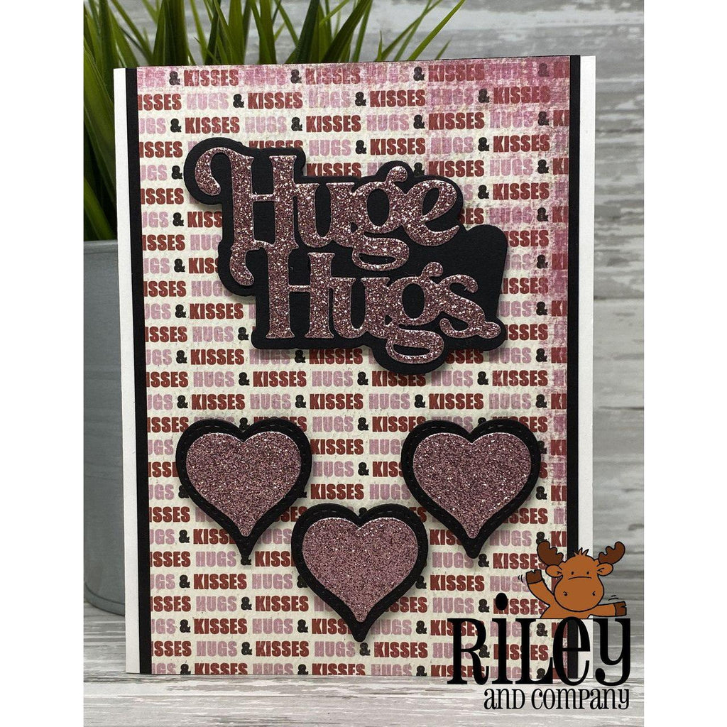 Riley And Company Cut Ups Huge Hugs Dies rd612 sparkly hearts