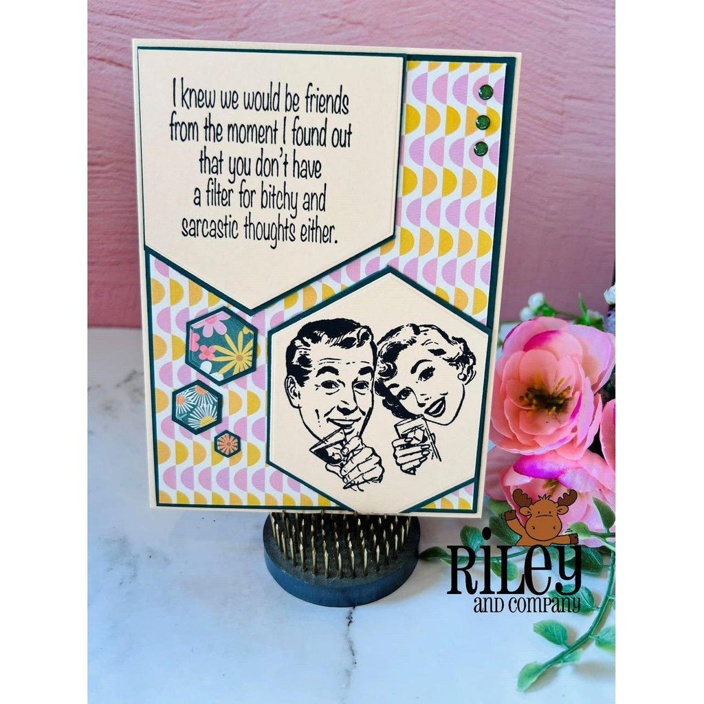 Riley And Company Funny Bones I Knew We Would Be Friends Clear Stamp rwd-1275 sarcasm with friends