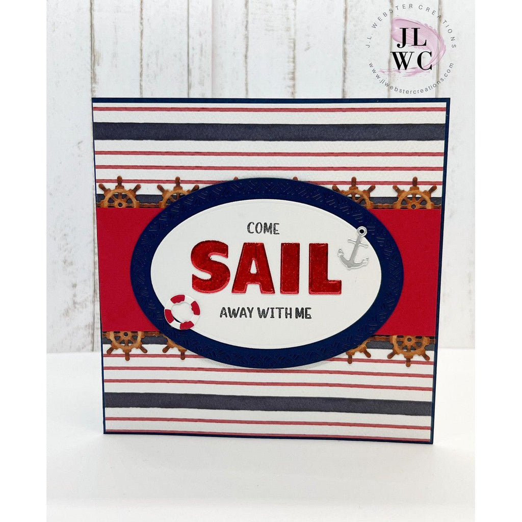 Karen Burniston Sail Away Sentiments Clear Stamps cs005 come sail away