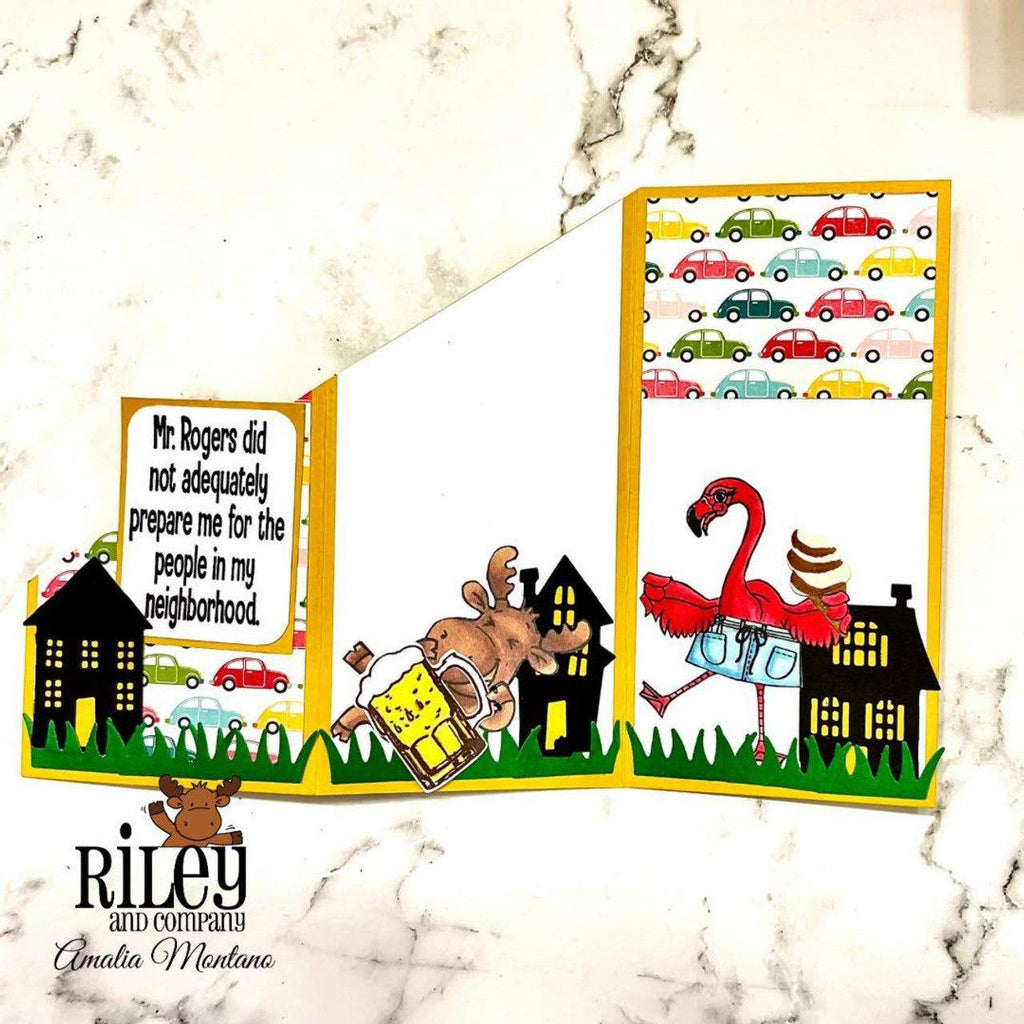 Riley And Company Funny Bones Mr. Rodgers Neighborhood Clear Stamp rwd-1287 crazy neighbors