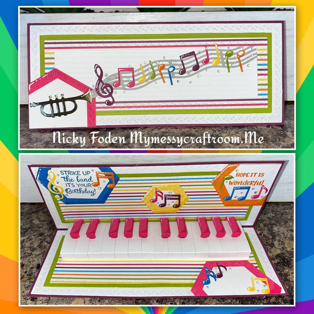 Karen Burniston Piano Keys Pop Up Dies 1274 pop up