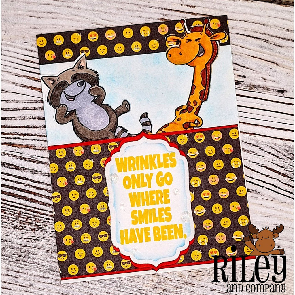 Riley And Company Funny Bones Wrinkles and Smiles Clear Stamp rwd-1286 emojis