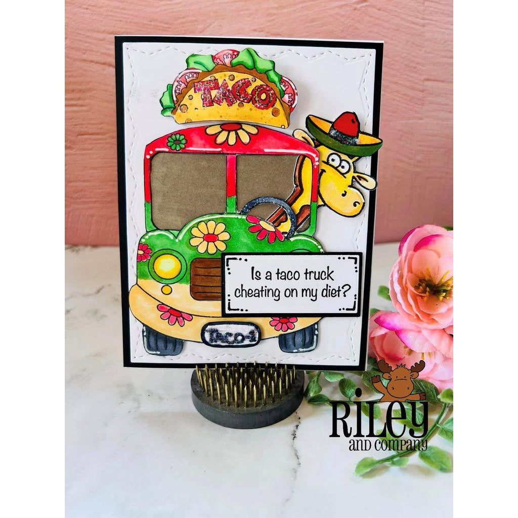 Riley And Company Funny Bones Cheating On My Tacos Clear Stamp rwd-1272 taco truck