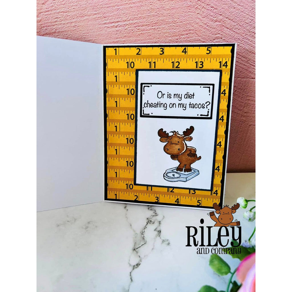 Riley And Company Funny Bones Cheating On My Tacos Clear Stamp rwd-1272 inside of card