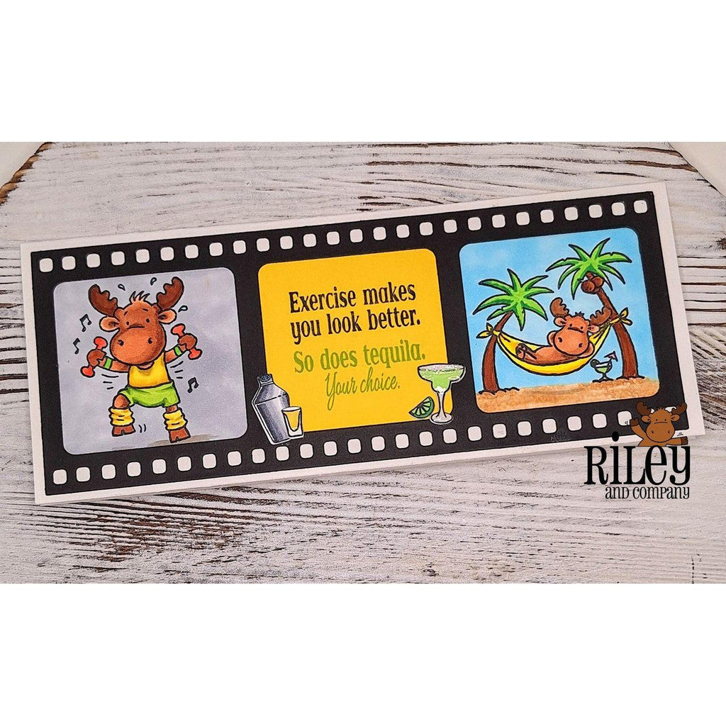 Riley And Company Funny Bones Exercise Makes You Look Better Clear Stamp rwd-1279 jazz it up