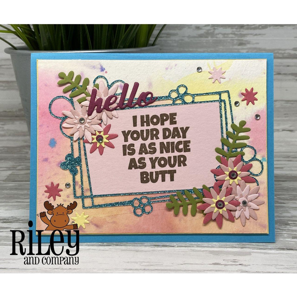 Riley And Company Funny Bones I Hope Your Day Is Nice Clear Stamp rwd-1269 hello