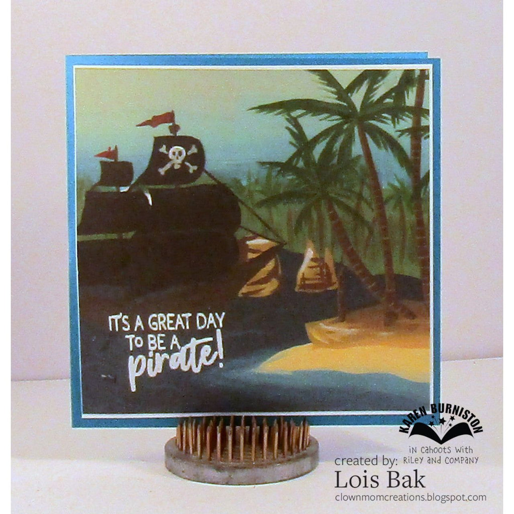 Karen Burniston Pirate Sentiments Clear Stamps cs001 great day