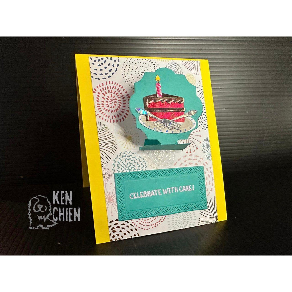 Karen Burniston Birthday Belated Sentiments Clear Stamps cs003 cake