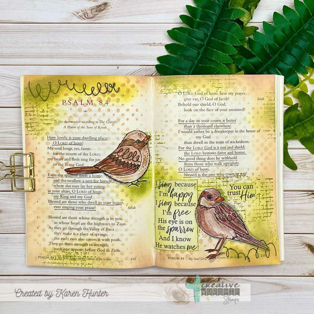 Creative Worship More Than Sparrows Clear Stamps cws-24-024 Psalm Card