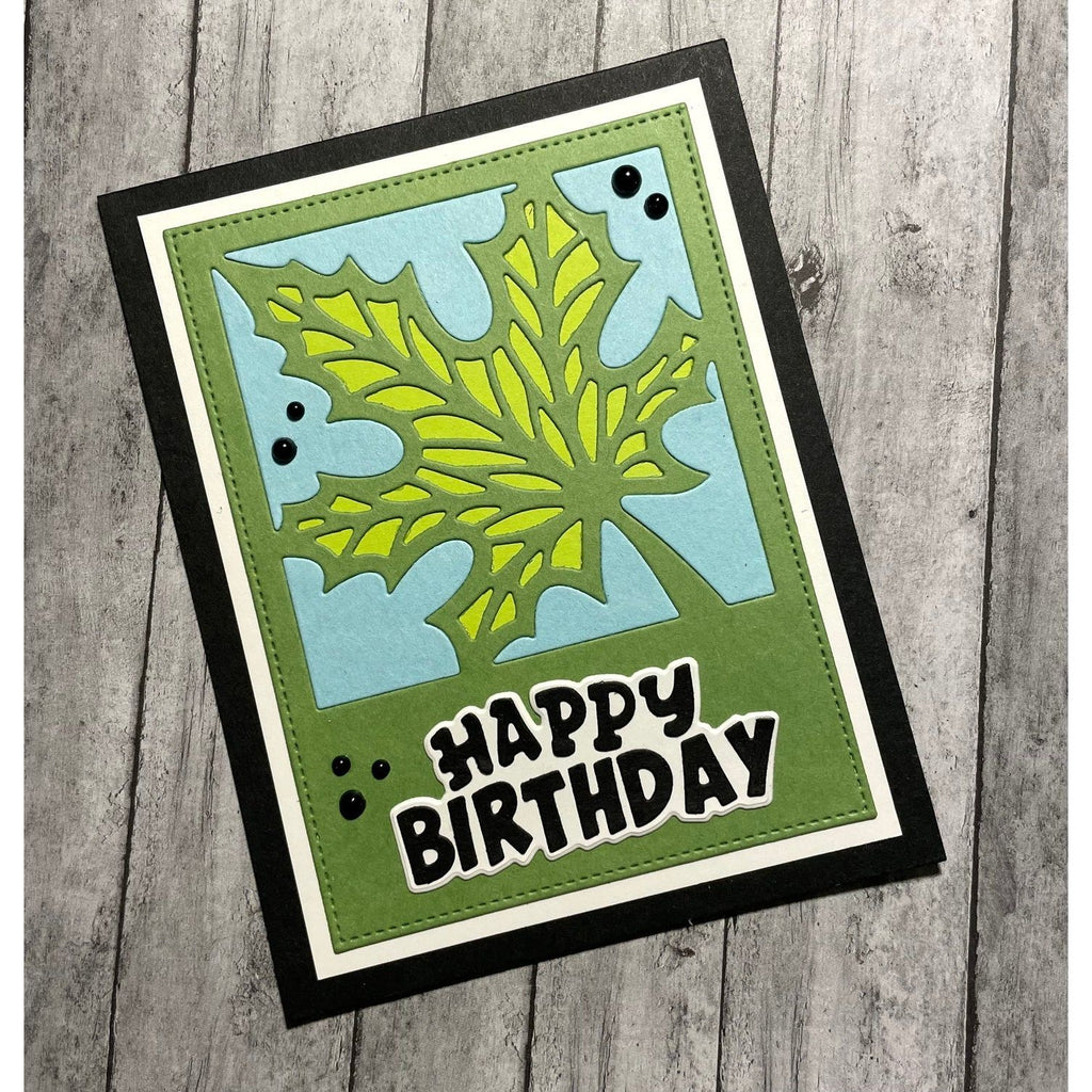 Gina K Designs Maple Cover Plate Die die0441 Happy Birthday