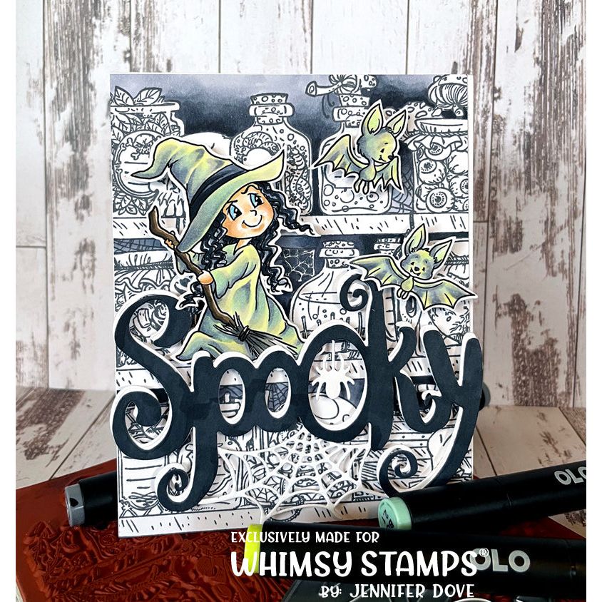 Whimsy Stamps Halloween Night Clear Stamps c1423 shop