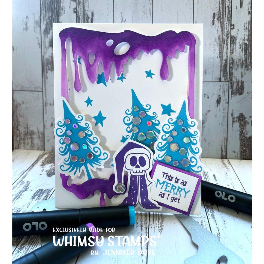 Whimsy Stamps Season's Creepings Outline Dies wsd266 merry