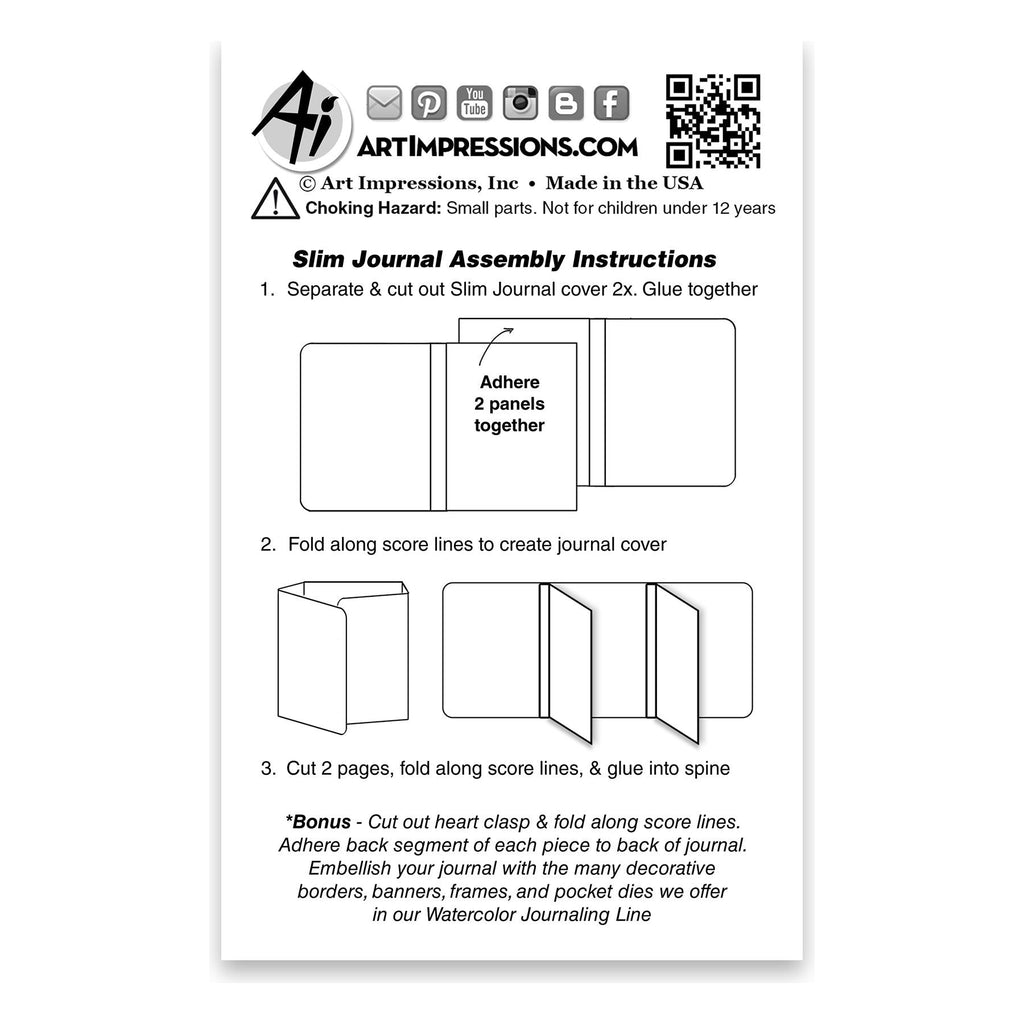 Art Impressions Slim Journal Template Dies 5806 Instructions