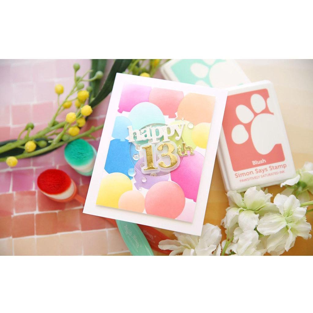 Waffle Flower Print and Script Happy Birthday Dies 421352 happy 13th | color-code:ALT01