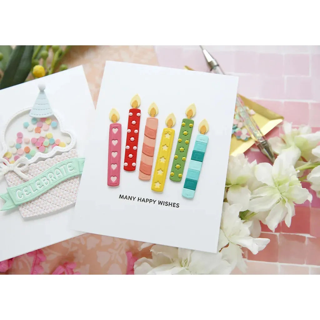 Pretty Pink Posh Birthday Candles Dies happy wishes | color-code:ALT05