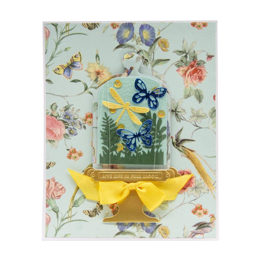 Tonic Bell Jar Die And Stencil Set 5413e bell jar with butterflies and dragonfly