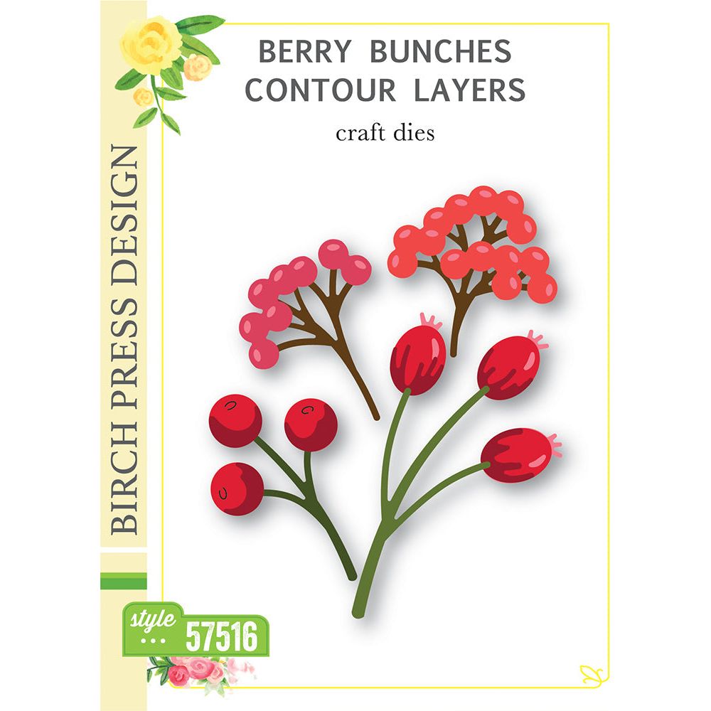 Birch Press Design Berry Bunches Contour Layers Dies 57516