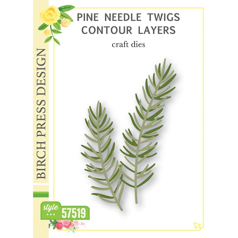 Birch Press Design Pine Needle Twigs Contour Layers Dies 57519