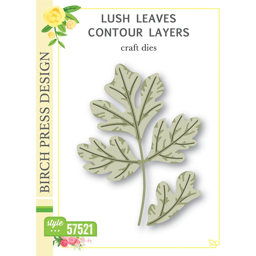 Birch Press Design Lush Leaves Contour Layers Dies 57521