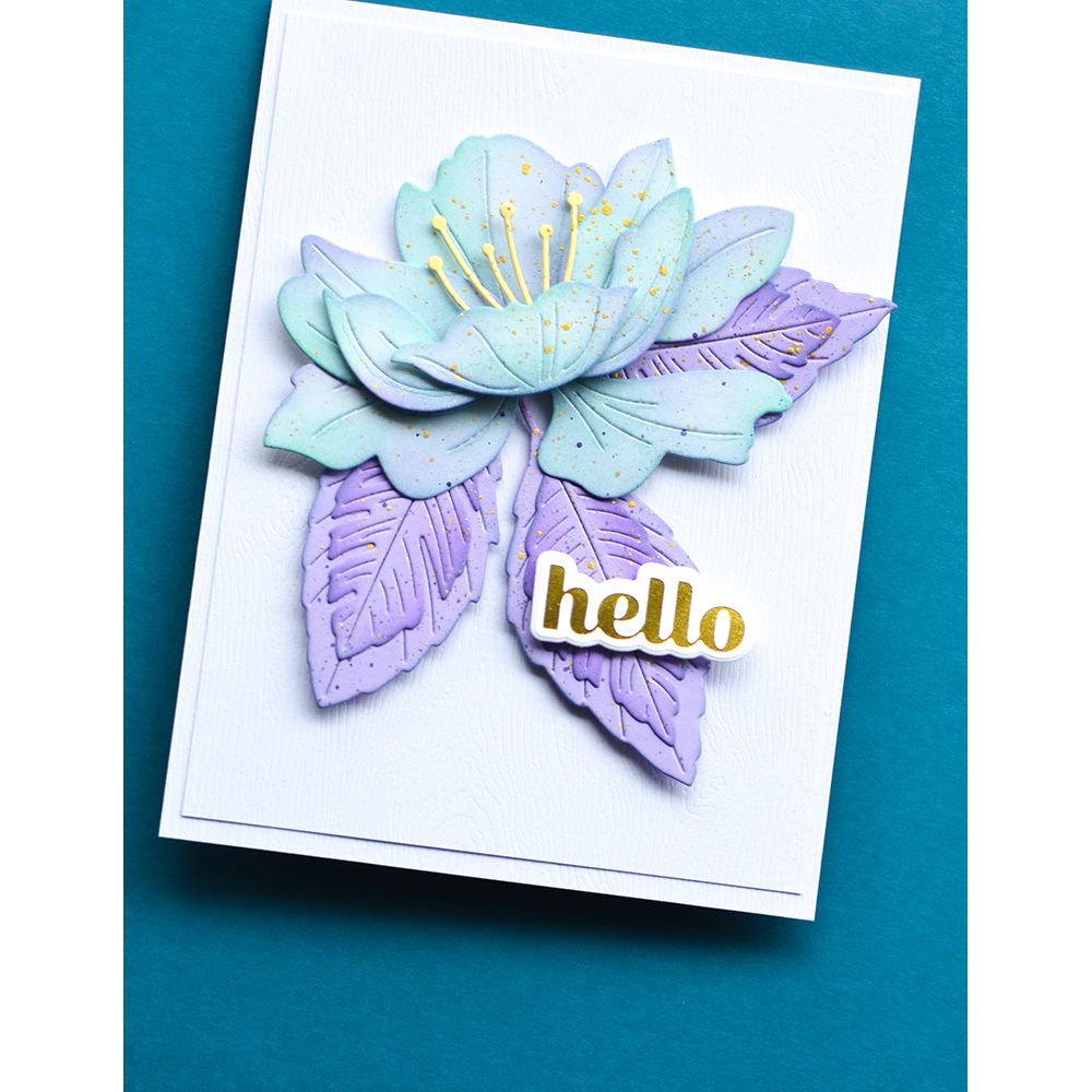 Birch Press Design Perky Bloom Contour Layers Dies 57531 hello