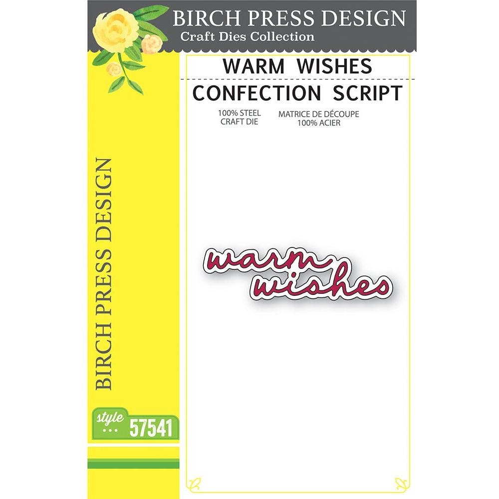 Birch Press Design Warm Wishes Confection Script Dies 57541