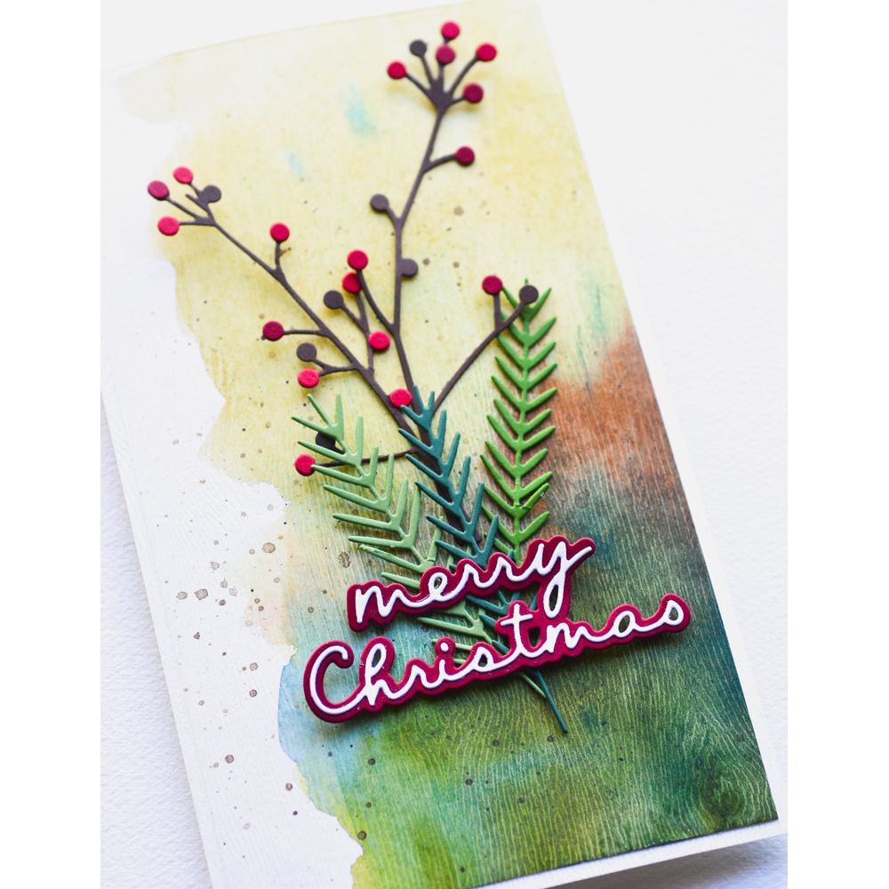 Birch Press Design Merry Christmas Confection Script Dies 57542 merry christmas