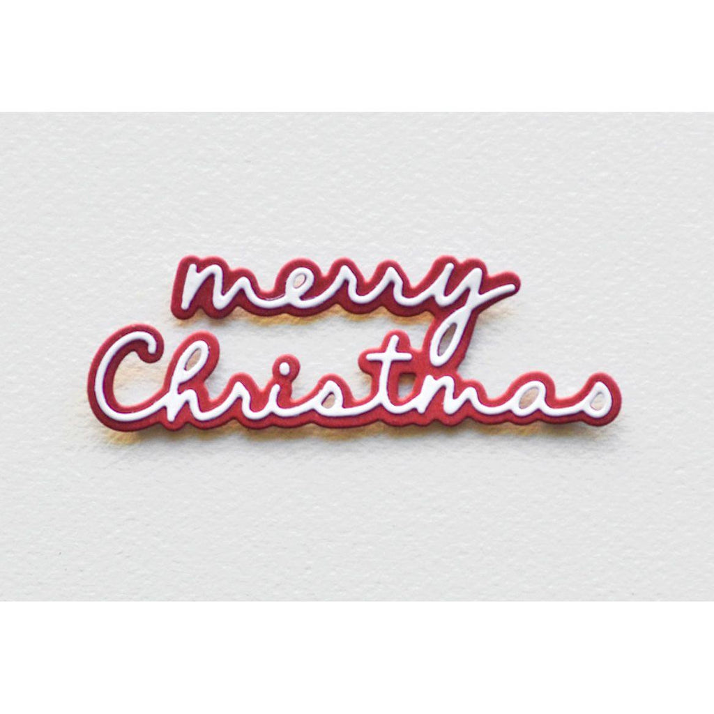 Birch Press Design Merry Christmas Confection Script Dies 57542