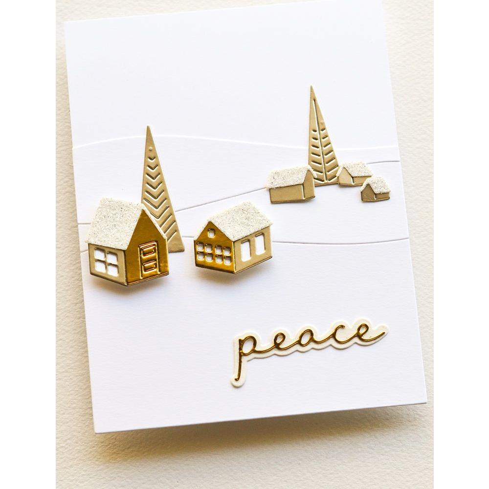 Birch Press Design Peace Love Joy Confection Script Dies 57543 village