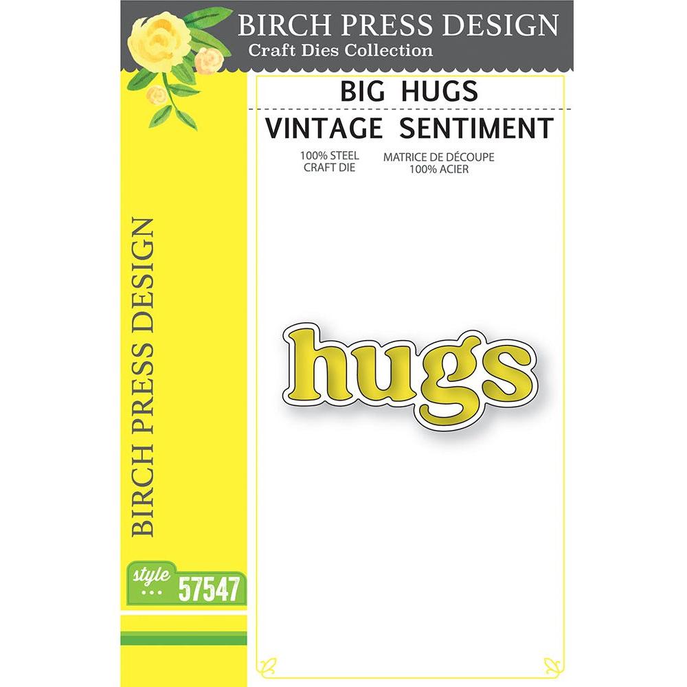 Birch Press Design Big Hugs Vintage Sentiment Dies 57547