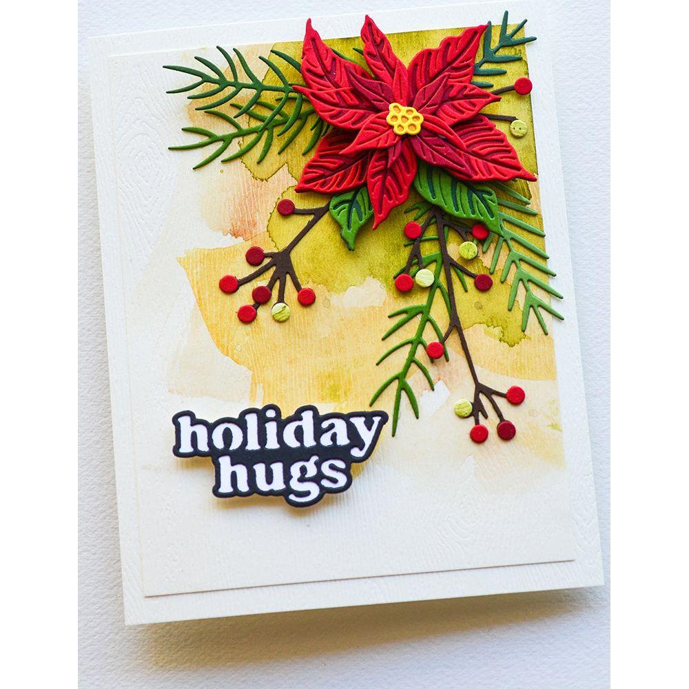 Birch Press Design Classic Poinsettia Contour Layers Dies 57557 holiday hugs