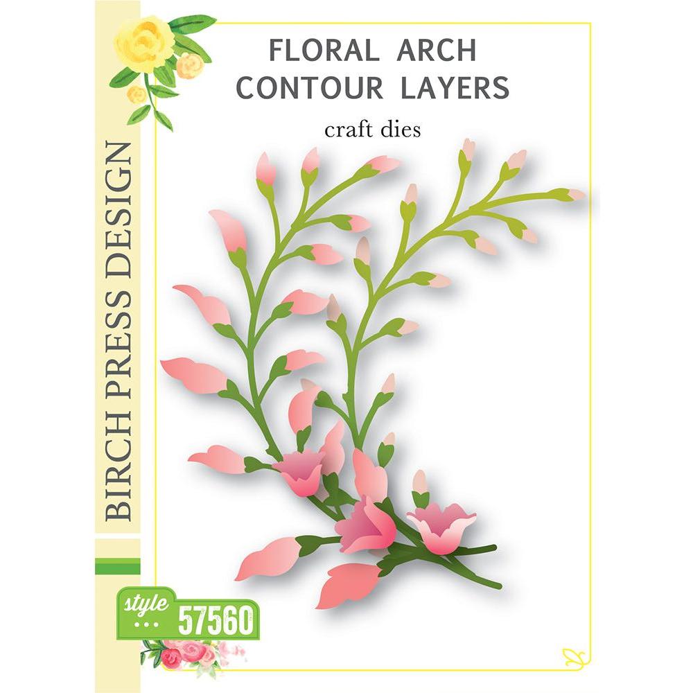 Birch Press Design Floral Arch Contour Layers Dies 57560