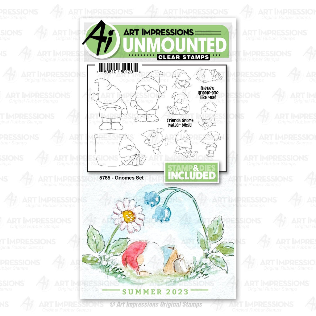 Art Impressions Gnomes Clear Stamps and Dies 5785