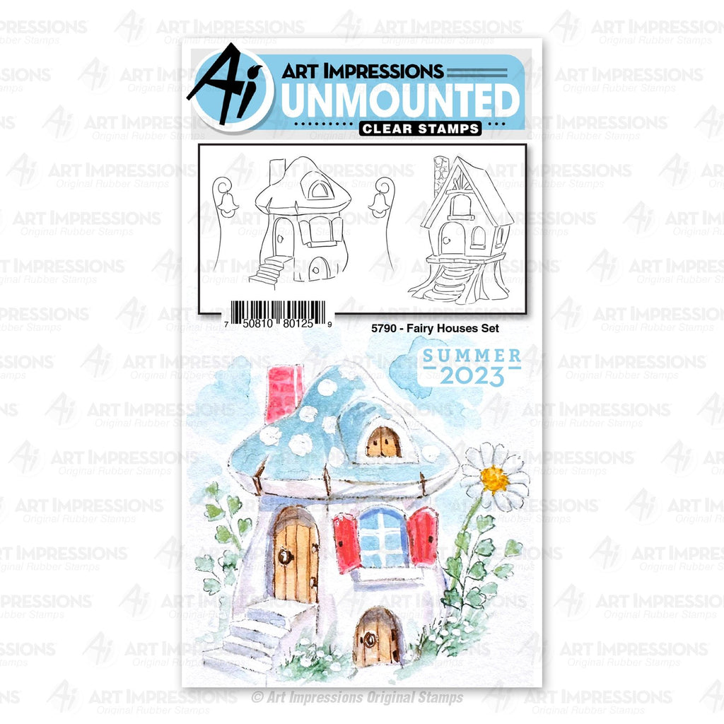 Art Impressions Fairy Houses Clear Stamps 5790