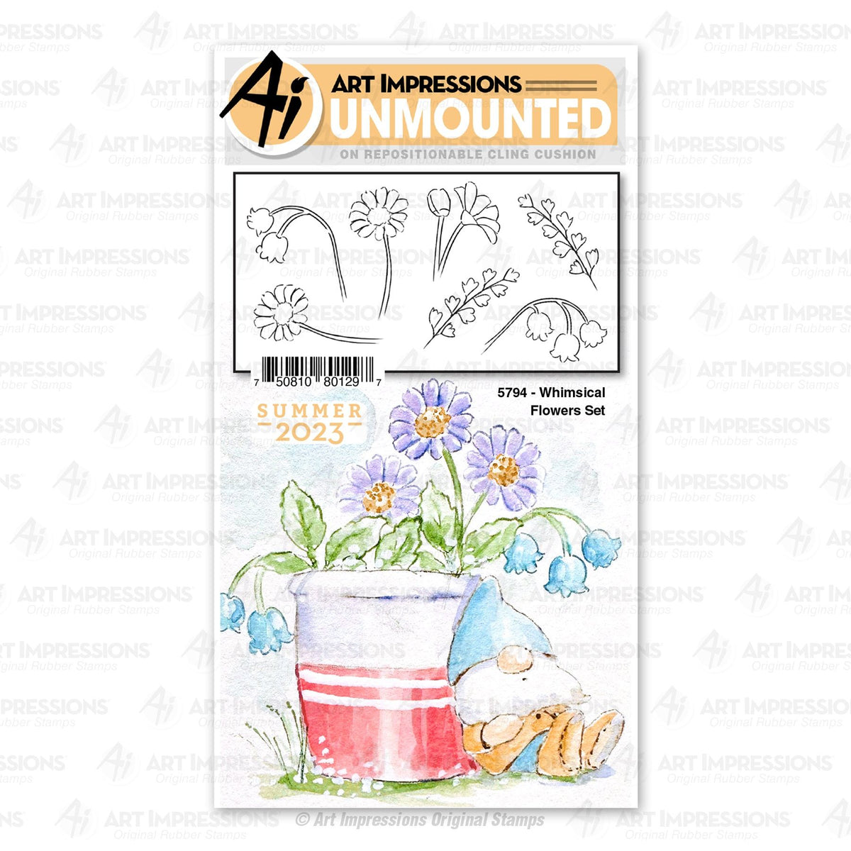 Art Impressions Whimsical Flowers Cling Stamps 5794 – Simon Says Stamp