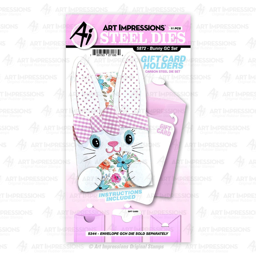 Art Impressions Bunny Gift Card Holder Die Set 5872