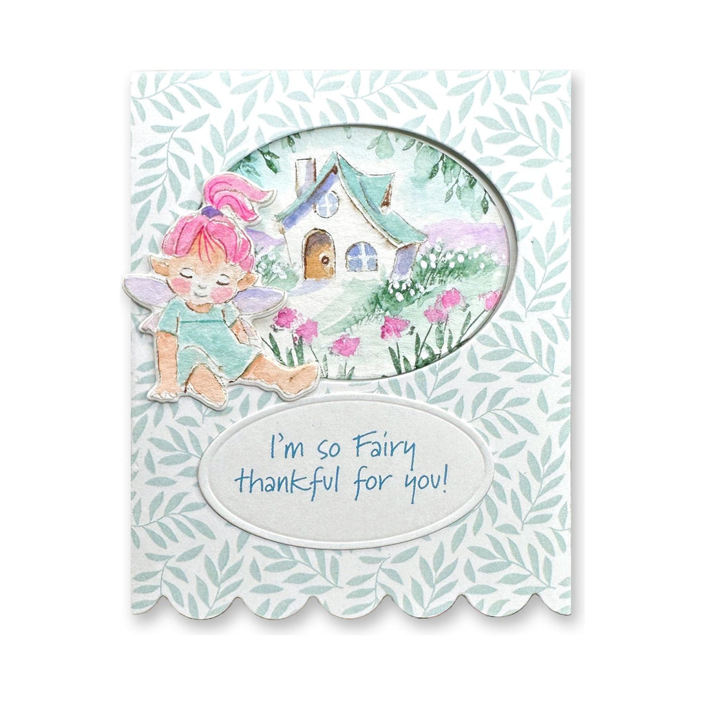 Art Impressions Mini Scalloped Frame Dies 5902 so fairy thankful