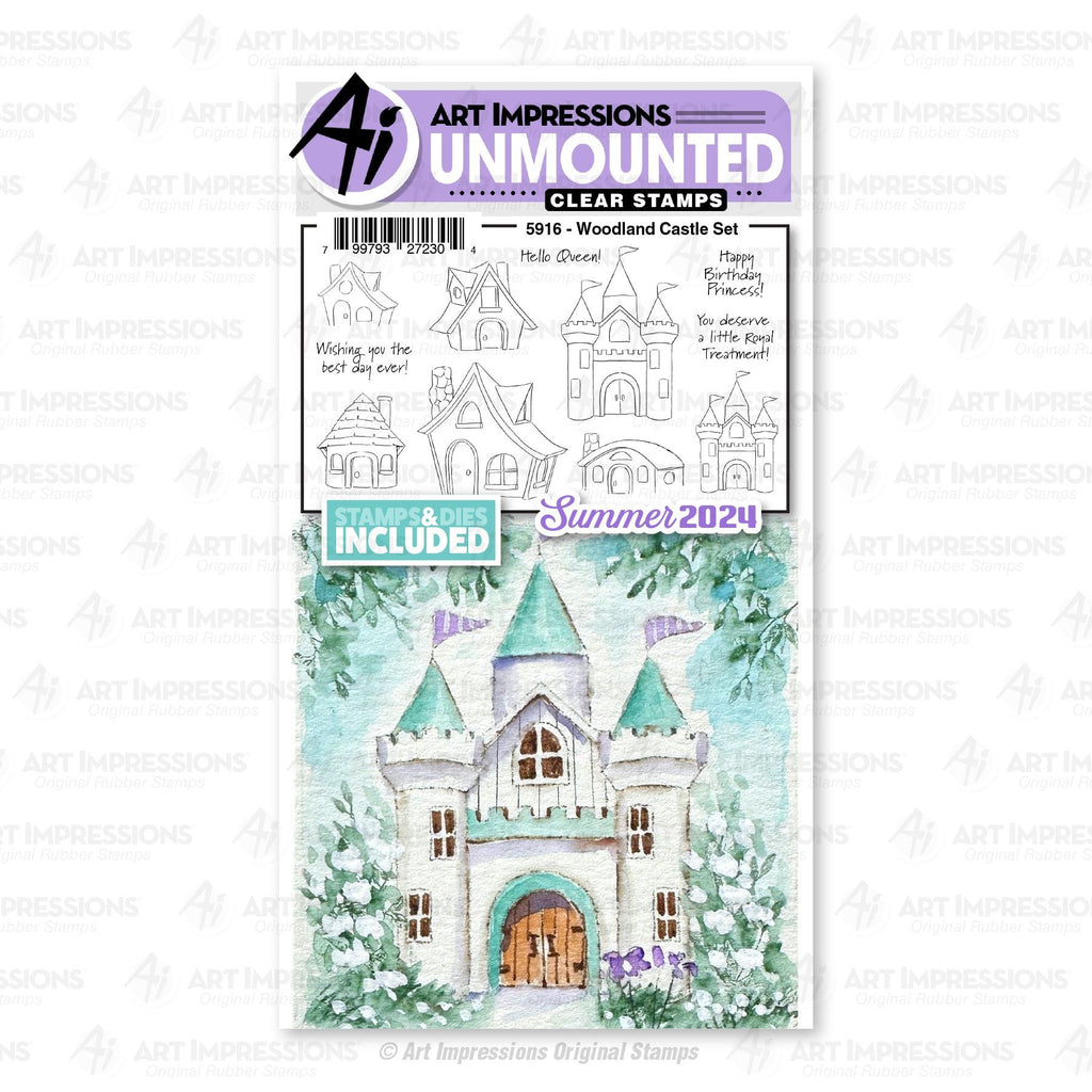 Art Impressions Woodland Castle Clear Stamp and Die Set 5916